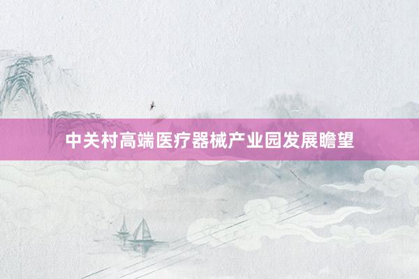 中关村高端医疗器械产业园发展瞻望